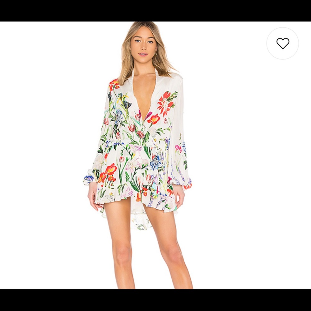 Rococo Sand Bloom mini dress in White